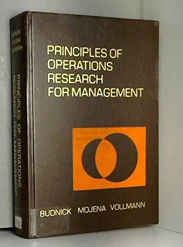 Imagen de archivo de Principles of operations research for management (Irwin series in quantitative analysis for business) a la venta por BookHolders