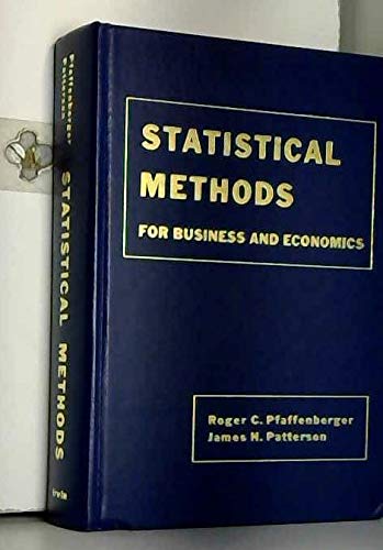 Imagen de archivo de Statistical Methods : For Business and Economics a la venta por Better World Books