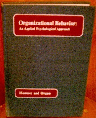 Stock image for Organizational behavior: An applied psychological approach for sale by HPB-Red