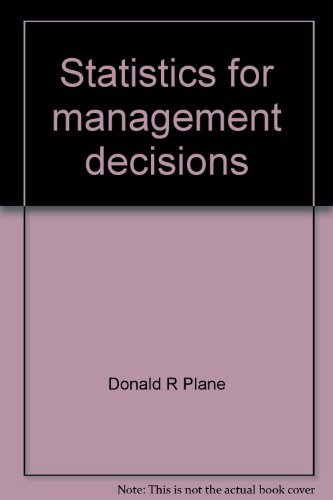 9780256018141: Statistics for management decisions