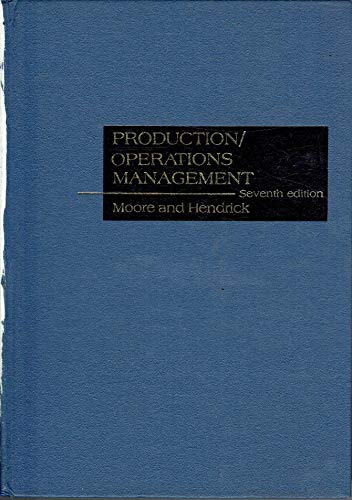 Imagen de archivo de Production/operations management (The Irwin series in management and the behavioral sciences) a la venta por ThriftBooks-Atlanta