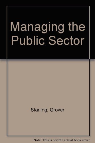 Stock image for Managing the Public Sector for sale by Better World Books: West