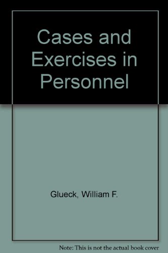 Stock image for Cases and Exercises in Personnel for sale by Better World Books