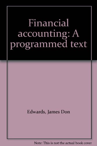 Beispielbild fr Managerial Accounting : A Programmed Text zum Verkauf von Better World Books