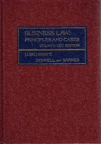 Business Law: Principles and Cases (9780256020212) by Lusk; Hewitt; Donnell; Barnes
