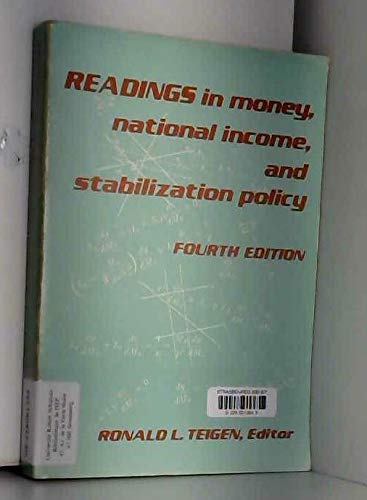 Beispielbild fr Readings in Money, National Income and Stabilization Policy zum Verkauf von Better World Books: West