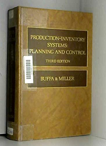 Imagen de archivo de Production-Inventory Systems : Planning and Control a la venta por Better World Books