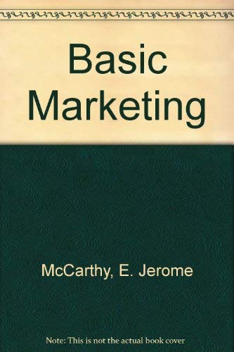 Imagen de archivo de Basic Marketing : A Managerial Approach a la venta por Better World Books