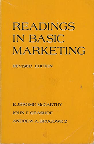 Beispielbild fr Readings in Basic Marketing zum Verkauf von Better World Books