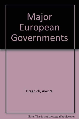 Stock image for Major European Governments for sale by Better World Books