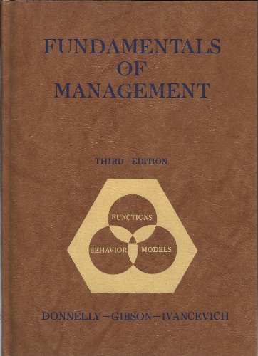 Beispielbild fr Fundamentals of management: Functions, behavior, models zum Verkauf von HPB-Red