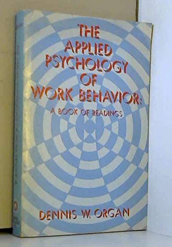 9780256020809: Applied Psychology of Work Behaviour