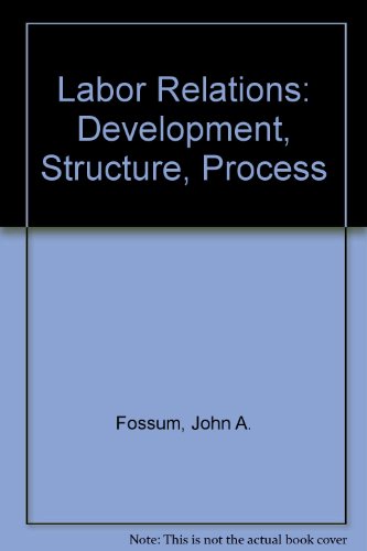 9780256020885: Labor Relations: Development, Structure, Process