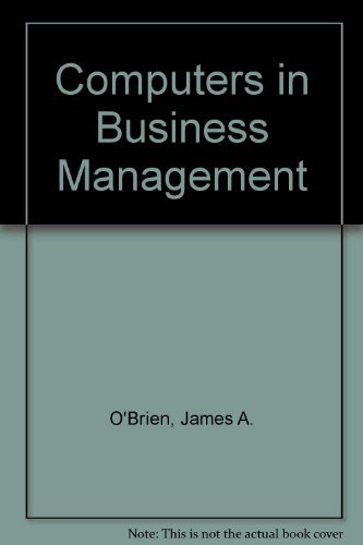 Stock image for Computers in Business Management : An Introduction for sale by Better World Books