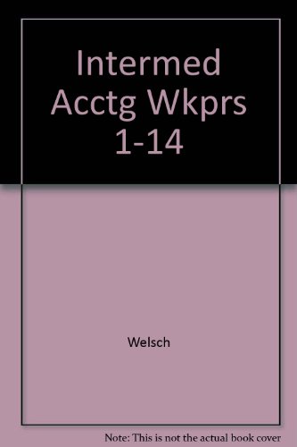 Beispielbild fr Intermed Acctg Wkprs 1-14 zum Verkauf von HPB-Red