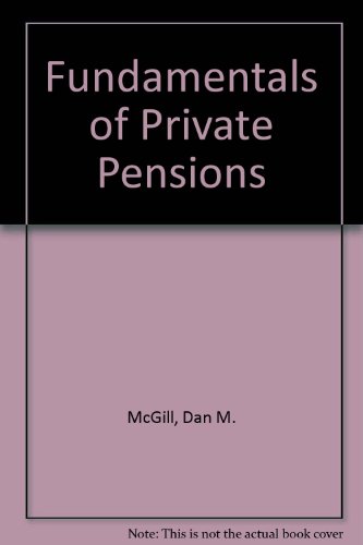 Stock image for Fundamentals of private pensions for sale by Wonder Book
