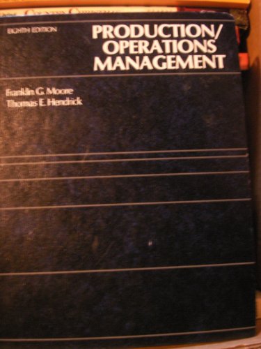 Stock image for Production/Operations Management for sale by Colorado's Used Book Store