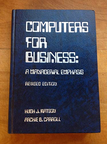 Imagen de archivo de Computers for business: A managerial emphasis a la venta por Wonder Book