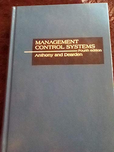 Beispielbild fr Management control systems (The Willard J. Graham series in accounting) zum Verkauf von Wonder Book