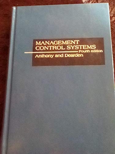 Imagen de archivo de Management Control Systems a la venta por Better World Books