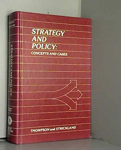 Beispielbild fr Strategy and policy: Concepts and cases zum Verkauf von Wonder Book