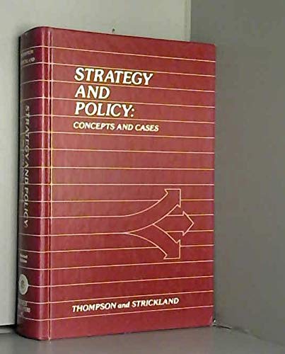 Stock image for Strategy and policy: Concepts and cases for sale by Wonder Book