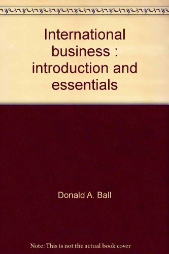 Stock image for International Business: Introduction and Essentials for sale by Anybook.com