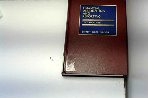 Beispielbild fr Financial accounting and reporting: Text and cases zum Verkauf von Wonder Book