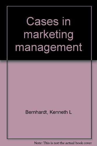 Stock image for Cases in Marketing Management for sale by Better World Books Ltd