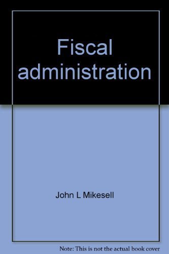 Imagen de archivo de Fiscal Administration Analysis a la venta por Better World Books