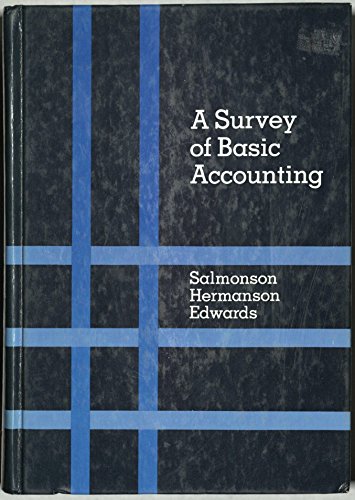 Imagen de archivo de A Survey of Basic Accounting a la venta por Lighthouse Books and Gifts