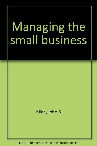Stock image for Managing the Small Business for sale by Red Feather Books