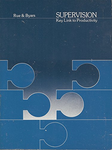 9780256026375: Supervision, key link to productivity (The Irwin series in management and the behavioral sciences)