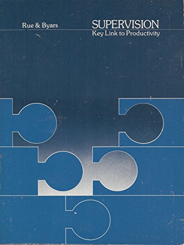 Imagen de archivo de SUPERVISION: key link to productivity a la venta por SUNSET BOOKS