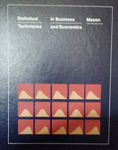 Stock image for Statistical techniques in business and economics (The Irwin series in quantitative analysis for business) for sale by Irish Booksellers