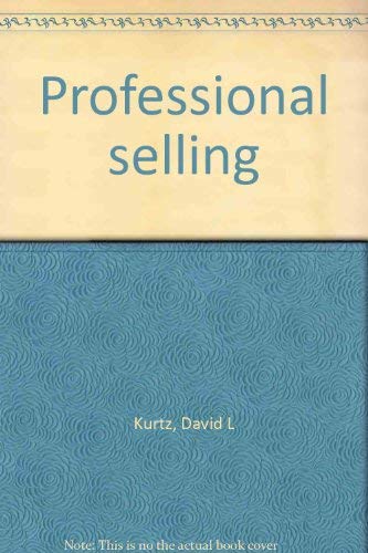 Stock image for Professional Selling for sale by Black and Read Books, Music & Games