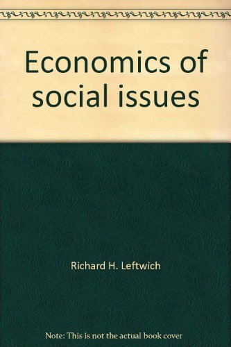 9780256027013: Economics of social issues