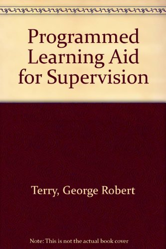 Stock image for Programmed Learning Aid for Supervision for sale by Basement Seller 101