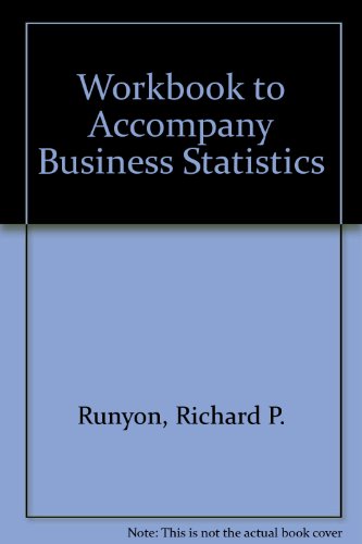 Imagen de archivo de Workbook to Accompany Business Statistics a la venta por Better World Books