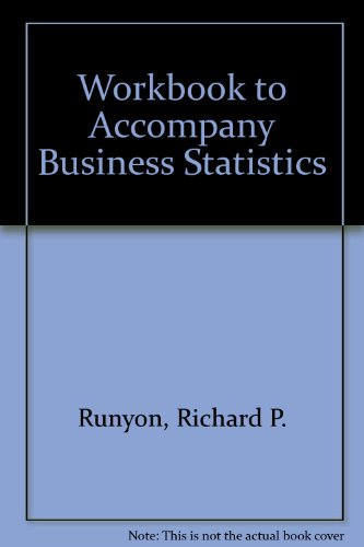 Stock image for Workbook to Accompany Business Statistics for sale by Better World Books