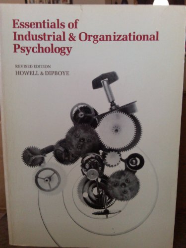 Stock image for Essentials of industrial and organizational psychology (The Dorsey series in psychology) for sale by HPB-Red