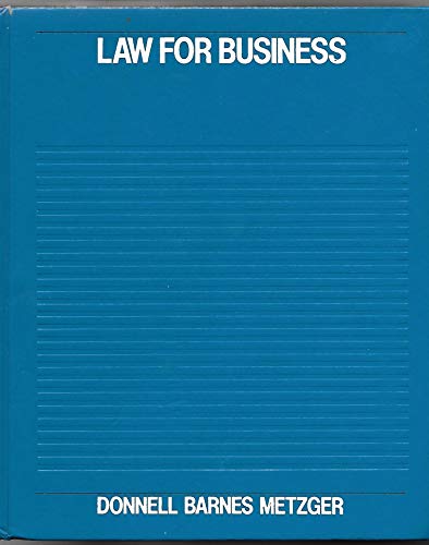 Law for business (9780256028041) by Donnell, John D