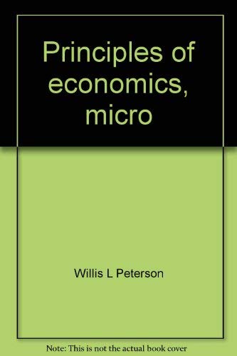 Stock image for Principles of economics, micro (Irwin publications in economics) for sale by Wonder Book