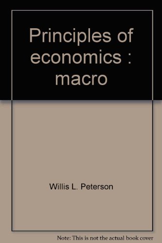 Stock image for Principles of economics: Macro (Irwin publications in economics) for sale by HPB-Red