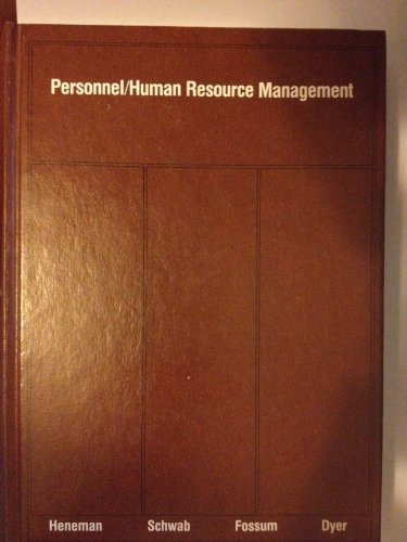 Beispielbild fr Personnel/human resource management (The Irwin series in management and the behavioral sciences) zum Verkauf von BooksRun