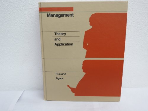 9780256028393: Management: Theory and application (The Irwin series in management and the behavioral sciences)