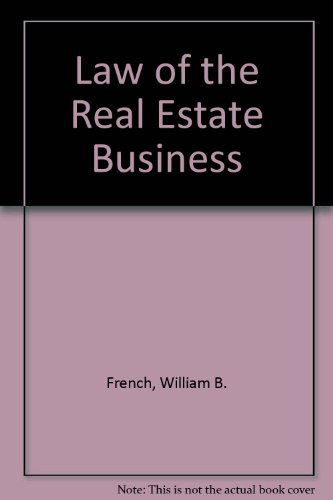 Beispielbild fr Law of the Real Estate Business zum Verkauf von Better World Books