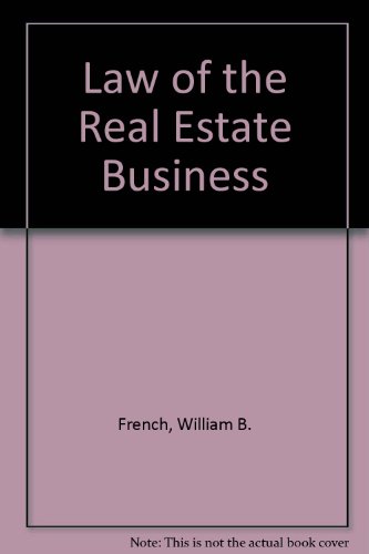 Imagen de archivo de Law of the Real Estate Business a la venta por Better World Books