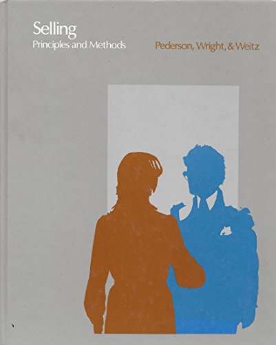 Imagen de archivo de Selling : Principles and Methods a la venta por Better World Books