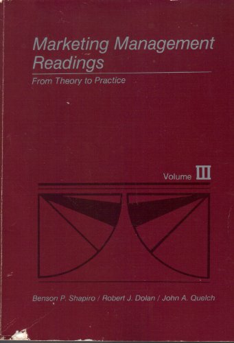 Stock image for Marketing Management Readings: From Theory to Practice, vol. 3 (Marketing Management Series) for sale by SecondSale
